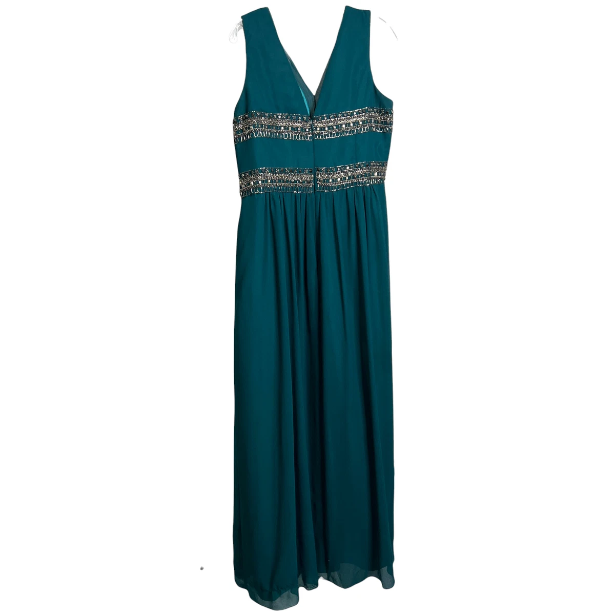 JS Collections Women s Gown Dress Sleeveless V Neck Prom Gala Bridal Sequins 16