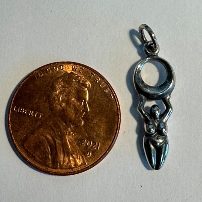 925 Sterling Fertility Goddess Charm, Conception, Mother, Love