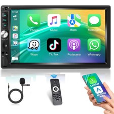 Doppel 2 DIN Autoradio 7 Zoll Apple Carplay Android Auto Bluetooth USB AUX TF EQ