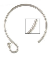 925 Sterling Silver Circle Ball End Ear Wires French Hooks for Earring Making