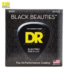 DR BKB-45 Black Beauties Coated Steel Electric Bass Strings 45-105