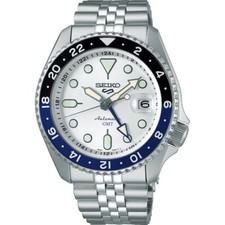 Seiko 5 Sports SSK033K1 Automatic GMT Stainless Steel White Dial