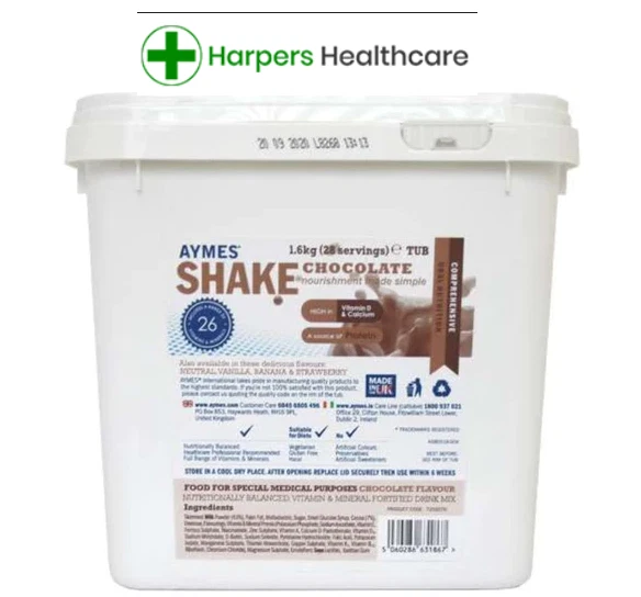 AYMES INTERNATIONAL LTD TPOS Aymes Shake Powder Tub 1600g/1.6kg nutritional drink - choose flavours