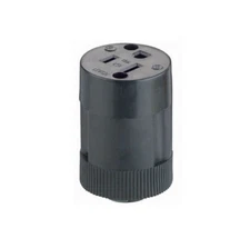 LEVITON 114 BLACK FEMALE RECEPTACLE CORD CAP END 15 AMP 15A-125V 5-15R