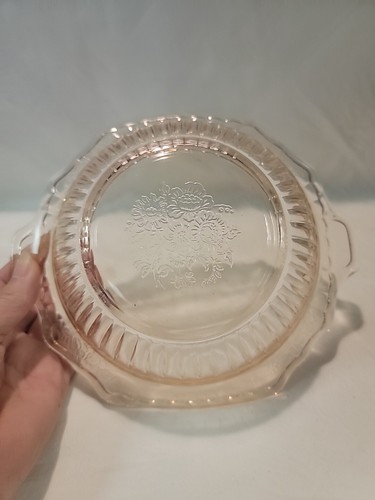 Vintage Pink Depression 1930 Open Rose 8” bowl - Picture 8 of 8