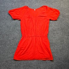 J Crew Dress Womens Size Large Orange A Line Pockets Cinch Lightweight Capsule
