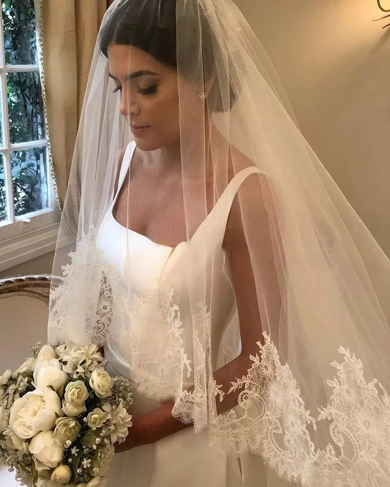 Elegantes Vestidos de Novia Cuello Cuadrado con Bolsillos Espalda Sin Satén Vestido de Novia Foto 3 de 4