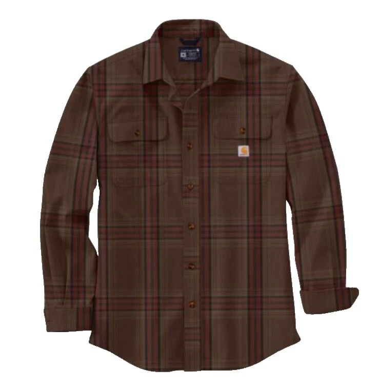 Carhartt Long Sleeve Brown Shirts for Men