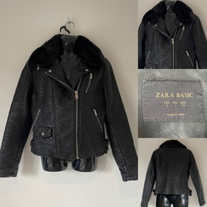 zara basic leather jacket