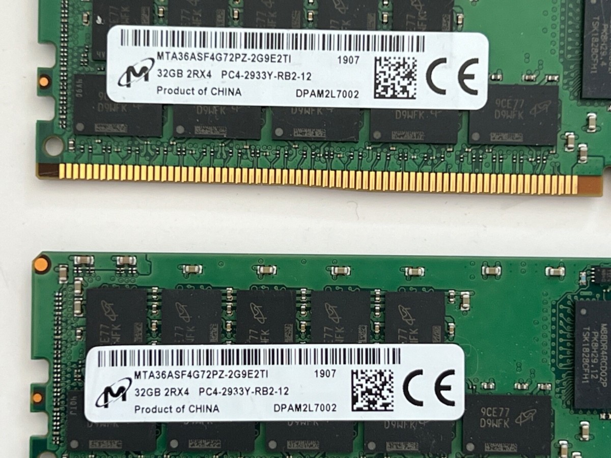 Micron メモリ ECC REG 32GBx2 計64G PC4-2933Y Micron 64GB (2x32GB) PC4-2933Y ECC Registered Server RAM