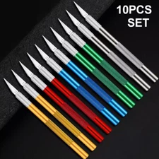 10pcs Hobby Knife, Colorful Craft Sharp Exacto Knife Set For Cutting Creation US