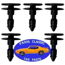 GM Door Panel Trim Pin Stud 1.20" Long 0.77" Head Diameter Black Nylon 5pcs #50