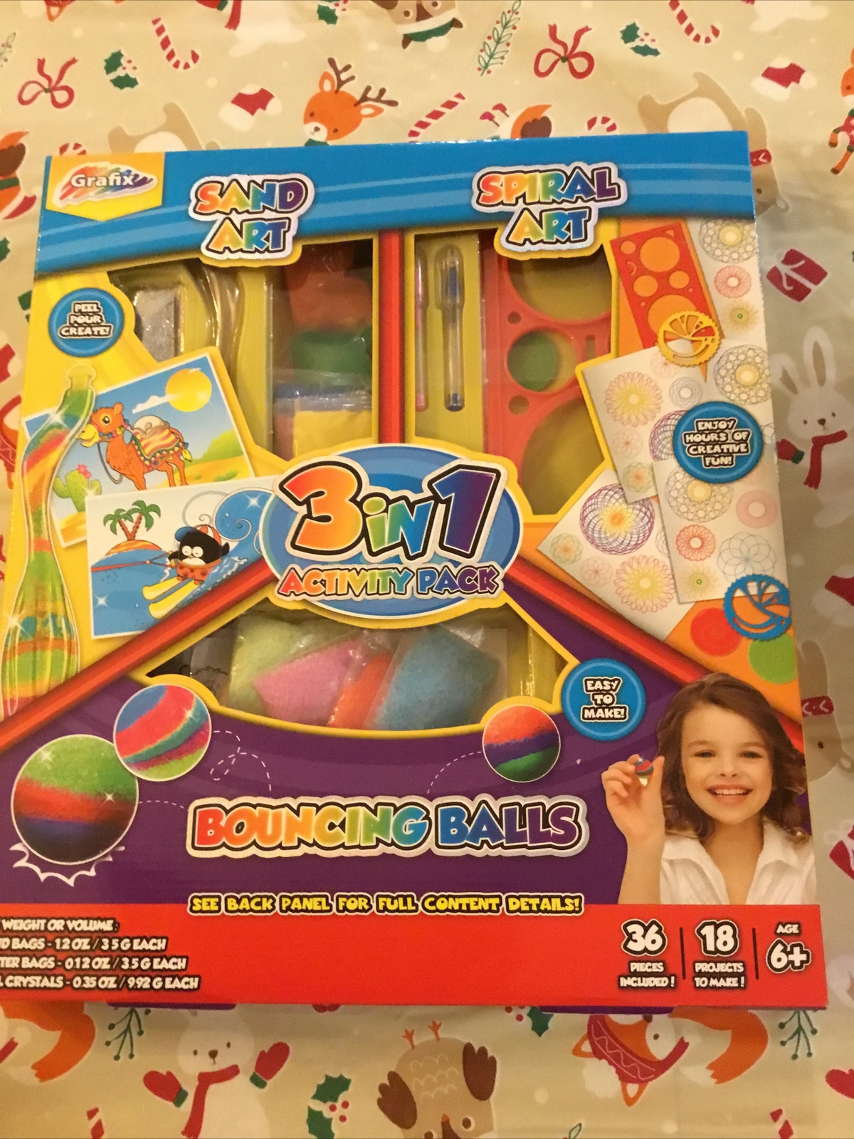 Grafix 3 In 1 Activity Pack Sand Art,spiral Art And Bouncing Balls eBay