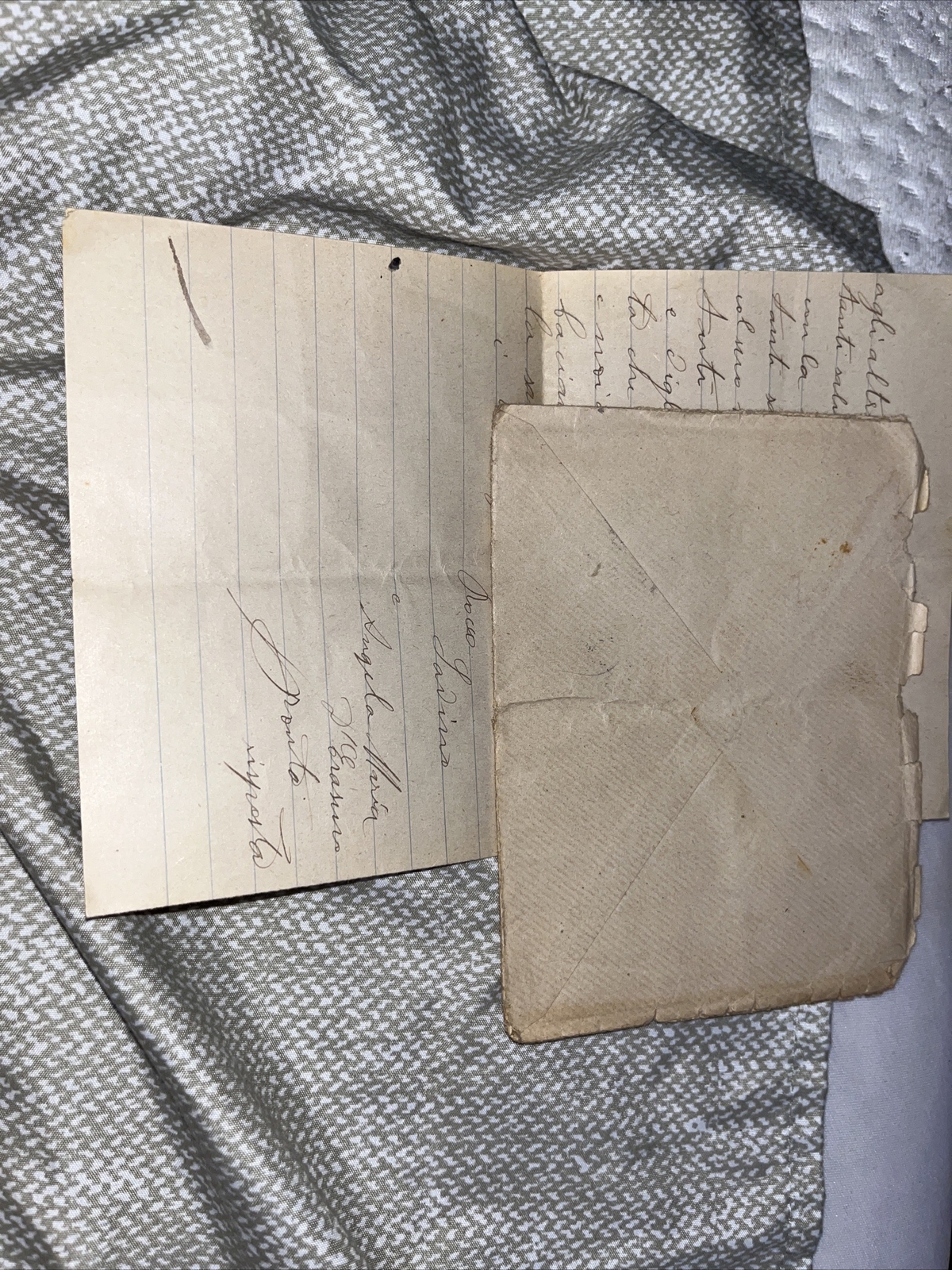 5 Antique Letters Grumo Appula Bari Italy to Ardseley NY: Savino Genealogy