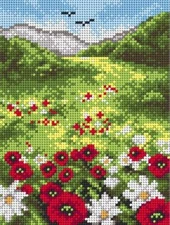 Orchidea Needlepoint canvas for halfstitch without yarn On the Meadow 2227F -...