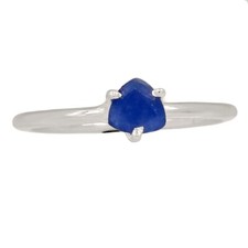 Natural Sapphire 925 Sterling Silver Ring Jewelry s.7.5 CR69377
