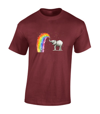 Elephant Painting Rainbow Funny Cute Animal Lover Unisex T-Shirt