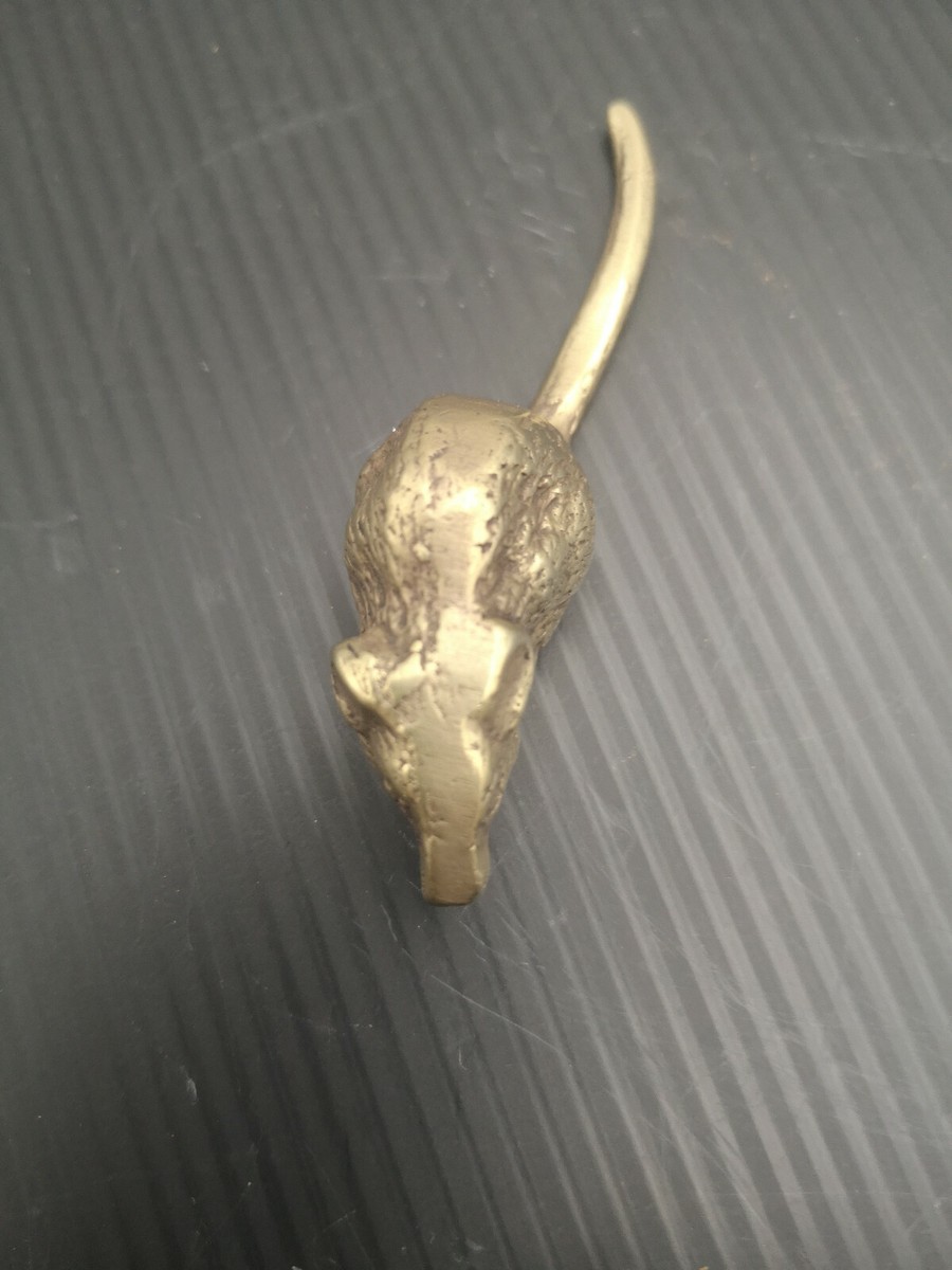 Figurine Miniature Souris En Bronze Avec étoile - 4,5 Cm, Peinte à La Main, Décoration Mignonne Et Cadeau Original