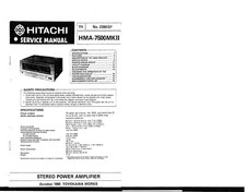 Manuale di servizio - Manuale di servizio per Hitachi HMA-7500 MKII 