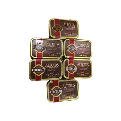 6X Altoids Tin ONLY (no candy) - Dark Chocolate Dipped Mints CINNAMON 1.76