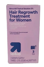Up & Up Hair Regrowth Treatment for Women (3) 2fl oz BOTTLE 3 MONTHS SUPPLY 7/26