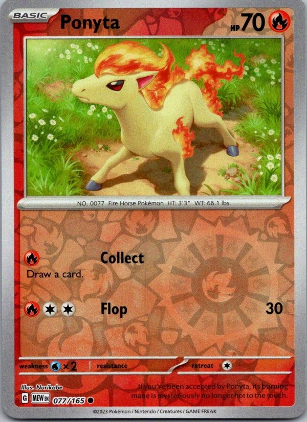 Ponyta Reverse Holo Common SV: Scarlet & Violet 151 077/165 NM