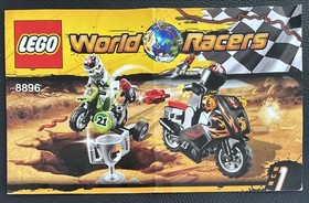 Lego 8896 World Racers SNAKE CANYON Motorcycle/Dirt Bikes Manual no minifigure