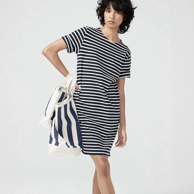 KULE Tee Dress in Navy/Cream Size XS T-shirt Dress