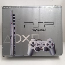 Playstation 2 PS2 Slim Satin Silver Console CIB Complete