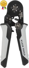 34055 Ferrule Crimping Tool, Square Crimper Pliers for 10 to 22 AWG Wire Termina