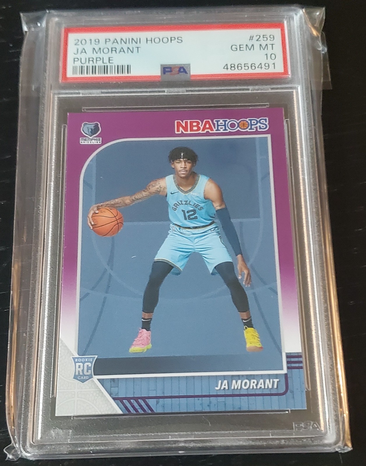 2019 Hoops Ja Morant #259 Purple PSA 10
