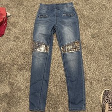 Justice Jean Leggings Size 16 Sequins