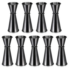 Yinkin 9 Pcs Jigger Bartending Cocktail 2 oz 1 oz Japanese Double, Black
