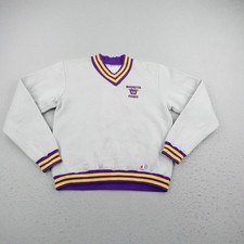 Vintage Washington Huskies Sweatshirt Large Gray Purple Champion Pullover 70s