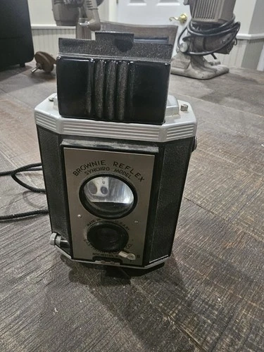 Vintage Eastman Kodak Brownie Reflex Synchro Model Camera-Untested