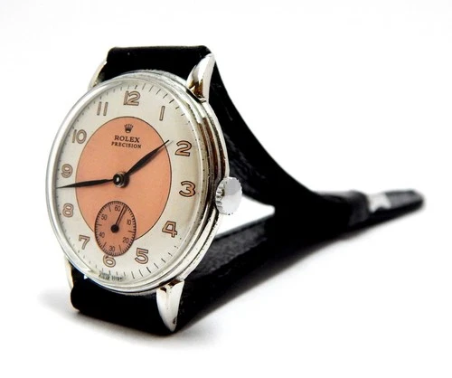 Rolex Precision Vintage Steel Manual Wind 1940s large 35mm