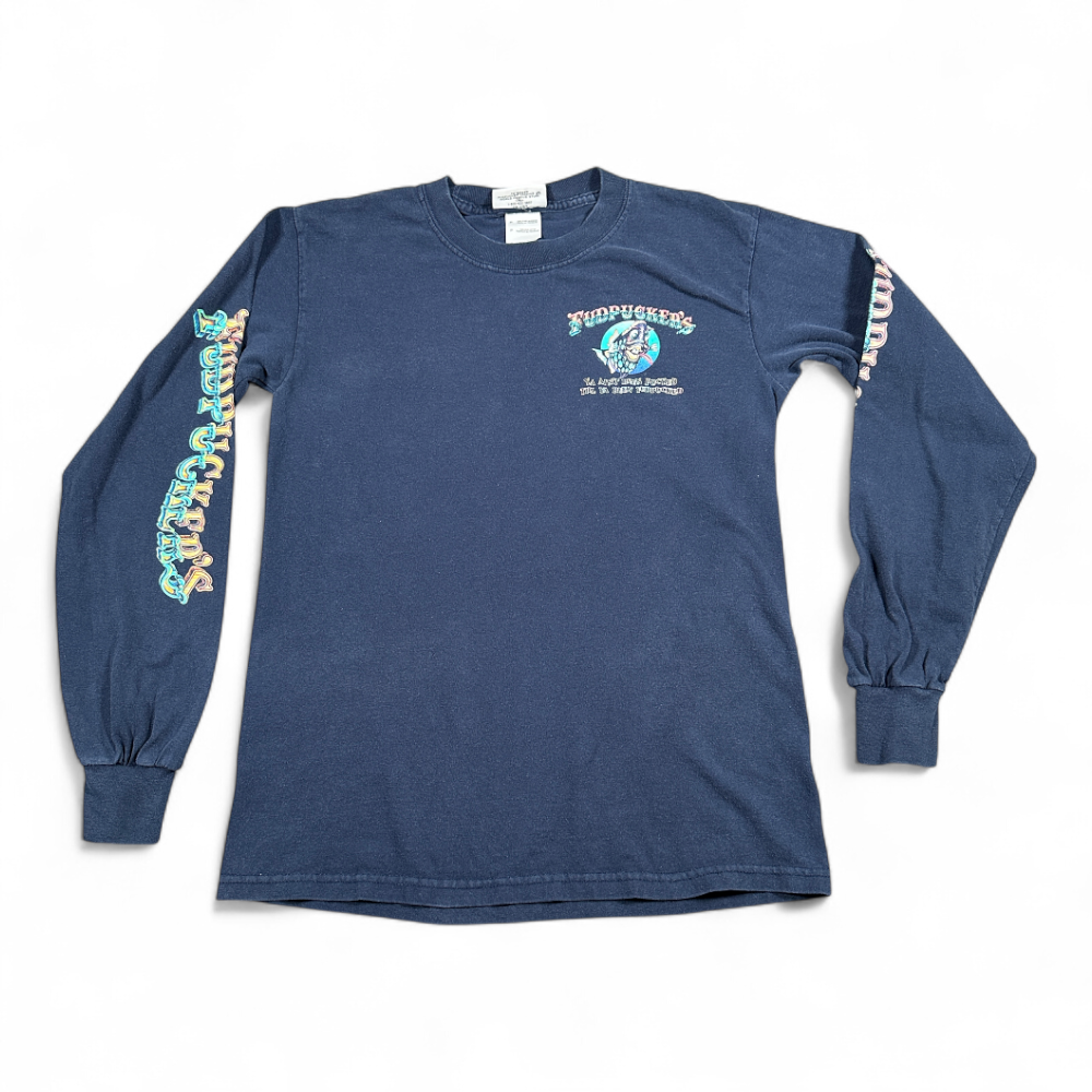 Vintage Fudpuckers Restaurant Shirt Adult SMALL Blue Destin