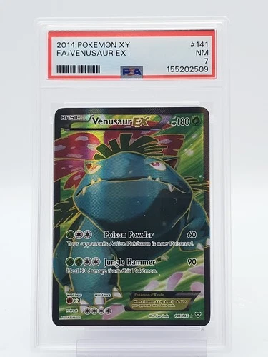 VENUSAUR EX 2014 POKEMON XY FULL ART HOLO RARE #141/146 PSA 7 Q3137