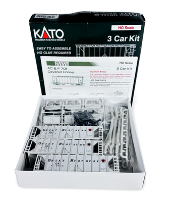 #ad #38 0203 Kato HO 1 87 Great Northern ACF 70 Ton 2 Bay Covered Hopper 3 Car Kit $49.95
