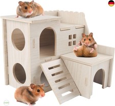 ZXShow Zwerghamster Zubehör Haus Nagerhaus Meerschweinchen Holz Hamsterhaus