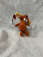 Bullwinkle J Moose Plush Rocky And Bullwinkle Stuffed Toy with Tag 2000 Vintage