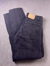 Vintage Levi  s 550 Jeans Men  s 32x34 Black Grunge Biker 90  s USA Tapered