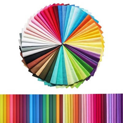 Quiltstoff, 50 Stück Fat Quarter Stoffbündel einfarbig 25cm×25cm, Farbig 