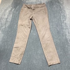 Old Navy Pixie Chino Pants Womens 4 Gray Cotton Stretch Straight Leg Relaxed Fit