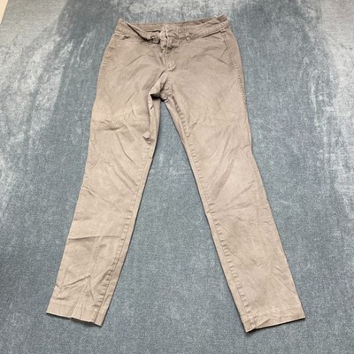 Old Navy Pixie Chino Pants Womens 4 Gray Cotton Stretch Straight Leg Relaxed Fit