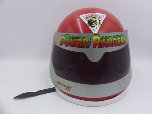 Vintage 90s GREEK Megaplast Toys Red Power Rangers Helmet KID MINI PLASTIC  TOY