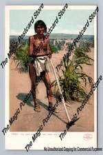 "The Man with the Hoe" Moki Pueblo Indian Man Antique Ethnographic Arizona 1906