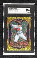 2021 Select Premier Gold Disco Prizm 5/10 William Contreras #191 SGC 9 MINT b4d