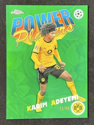 Karim Adeyemi 2025-26 Topps Chrome UCC Power Players Green Refractor /99 #PP-21