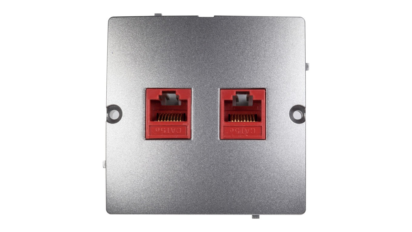 2xRJ45 Simon Basic BMF52.02/21 Computer Double Socket